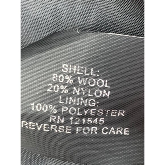 London Fog XL Women Black Wool Peacoat 7994 Button Coat Pockets Raglan A-line - Picture 5 of 12